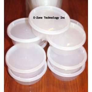 50 Sets 8oz Plastic Soup /Deli Food Containers with Lids  