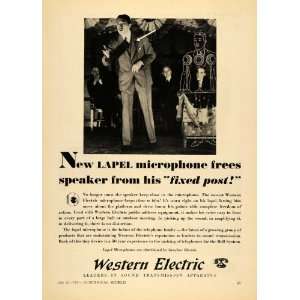   Co. Western Microphone Device   Original Print Ad