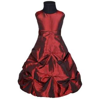 KD099 6 Burgundy Flower Girls Party Pageant Dress 5T 6T  