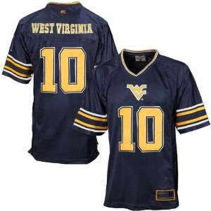  West Virginia Mountaineers #10 Navy Blue Prime Time Football 