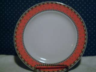   Bavaria Germany Porcelain Orange & Blue 7 3/4 Salad Dessert Plate