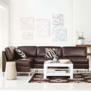  west elm Leather Armless Set 2   Sofa & Two Corners 