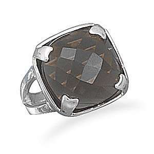   Square Faceted Smoky Quartz Ring   Size 7 West Coast Jewelry Jewelry