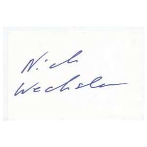  NICK WESCHLER Signed Index Card In Person 
