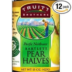 Truitt Brothers Pear Halves in Juice, 15 Ounce (Pack of 12)  
