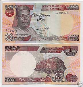 2005 Nigeria 100 Naira note P.28 UNC  