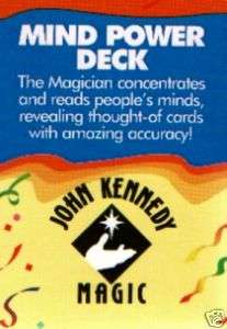 Mind Power Deck John Kennedy Red Bicycle Pro Mentalism  
