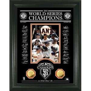  San Francisco Giants WS Champs Signature Etched Glass 24KT 
