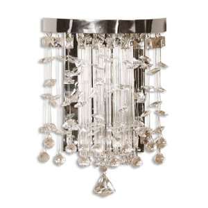 Uttermost 12.5 Inch Fascination Wall Sconce Lighting Fixture Chrome 