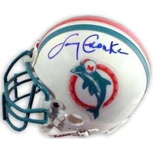 Larry Csonka Signed Dolphins Riddell Mini Helmet  Sports 