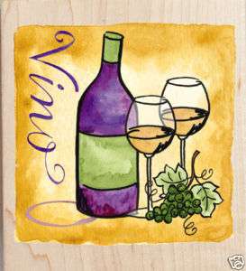 Stamps Happen Rubber Stamp   White Wine  