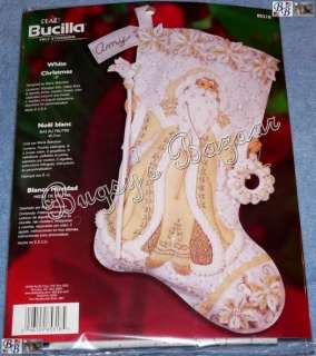 Bucilla WHITE CHRISTMAS Santa Felt Stocking Kit  