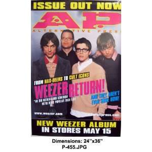  WEEZER Return AP Magazine 24x36 Poster 