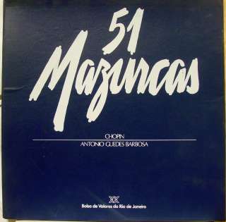 BARBOSA chopin 51 mazurkas 3 LP mint  BVRG 01 03 Brazil  