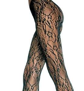 GOTHIC FLOWER LACE TIGHTS PANTYHOSE PIXIE FAIRY 80s NEW  