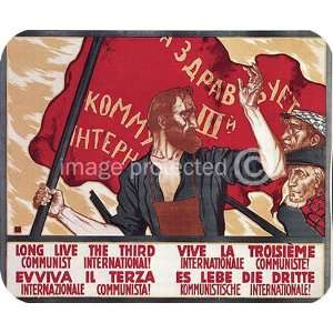   Live The Third Vintage Russian Propaganda MOUSE PAD