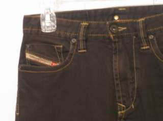 DIESEL Larkee J Kid Boys Jeans Sz 12 (27/29) Straight Leg Brown Wash 