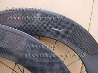 700c 88mm tubular track carbon wheelset/ fixed gear carbon wheels 
