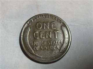Genuine 1922 NO D Plain Wheat Penny Fine F  