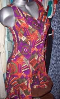 Vtg 80s/90s Grunge Romper Mini Dress Shorts Jumpsuit M  