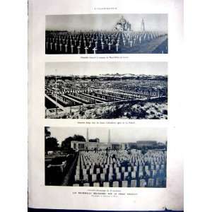  Cemetery Notr Dame France Necropoles French Print 1934 