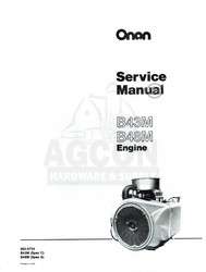 ONAN B43M B48M Engine Service Shop Manual 965 0754  