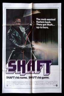 SHAFT * 1SH ORIG MOVIE POSTER NM 1971 blaxploitation  