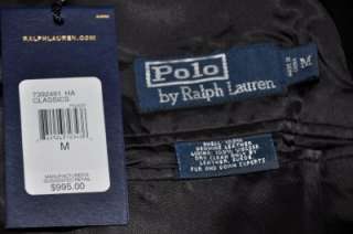 995 Polo Ralph Lauren SUEDE LEATHER Blazer Jacket S  