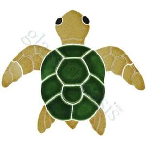  Baby Natural Turtle Pool Accents Brown Pool Glossy Ceramic 