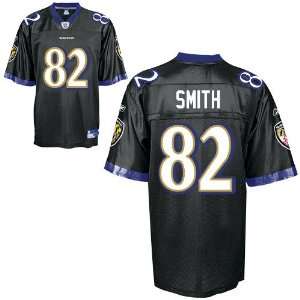  Torrey Smith #82 Black Baltimore Ravens Reebok NFL Premier 