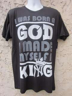 Mens SLU T Shirt Born A God Made A King NY Yankees XL  