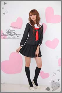 Sailor Uniform Anime Hell Girl Cosplay Costume S M L XL  