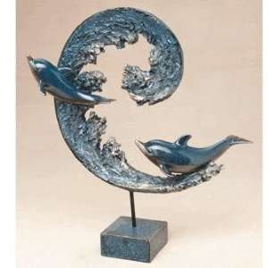   B5180007 Wave Runners Porpoise Dolphins Sculpture 