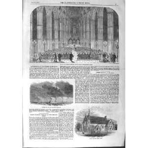   1858 NAVE WESTMINSTER ABBEY CHURCH LUTON WATERSPOUT