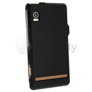 Black Hard Cover Rubber Case For Motorola Droid A855  