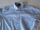  boy blue gingham check plaid country western cotton shirt XXL 14 16