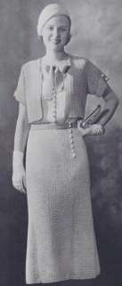 Vintage Crochet PATTERN to make Sun Dress Bolero Jacket Hat NOT 