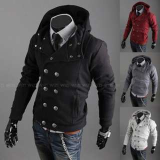 NWT Mens Slim Top Designed Sexy Hoody Jacket Coat J2698  