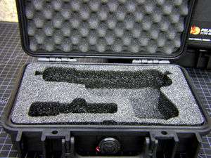 Pistol Gun foam fit Pelican 1170 case Shooters Solution  