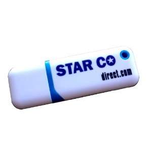  STARCOdirect 8GB White/Cyan USB 2.0 Flash Drive SC 565 