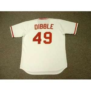 ROB DIBBLE Cincinnati Reds 1990 Majestic Cooperstown Throwback Home 
