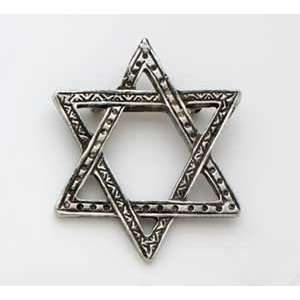  Hand Crafted Pewter Pin   Star of David 
