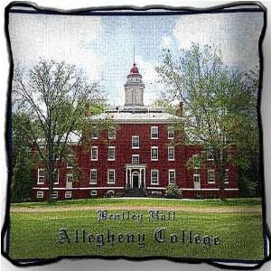  Allegheny College Bentley Hall Pillow   17 x 17 Pillow 
