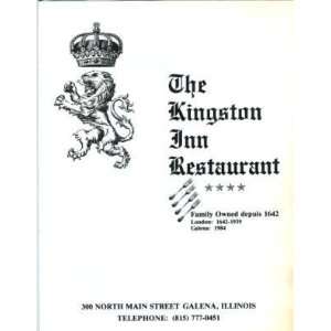  Kingston Inn Restaurant Menu Galena Illinois 1980s 