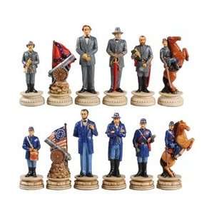  Large Civil War Chess Set Pieces Toys & Games