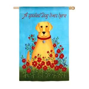  Evergreen Spoiled Dog House Flag 29 X 43 Patio, Lawn 