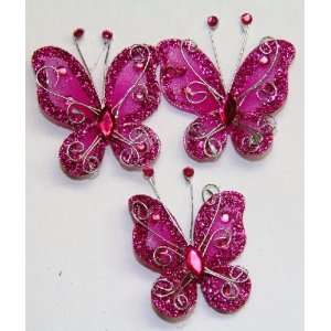 Gift Square 2 Organza Butterfly Clip Wedding Favor 20 