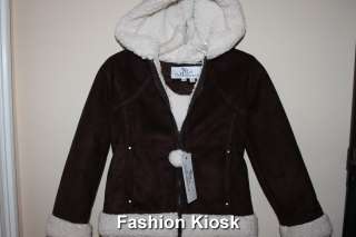 New KC Collections Faux Sherpa Jacket W/Hoody M 7 / 8  
