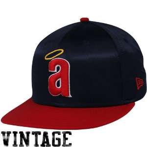   California Angels Black Red Satron Quick Turn Snapback Adjustable Hat