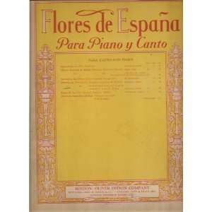  La Paloma (The Dove) Flores De Espana Para Piano y Canto 